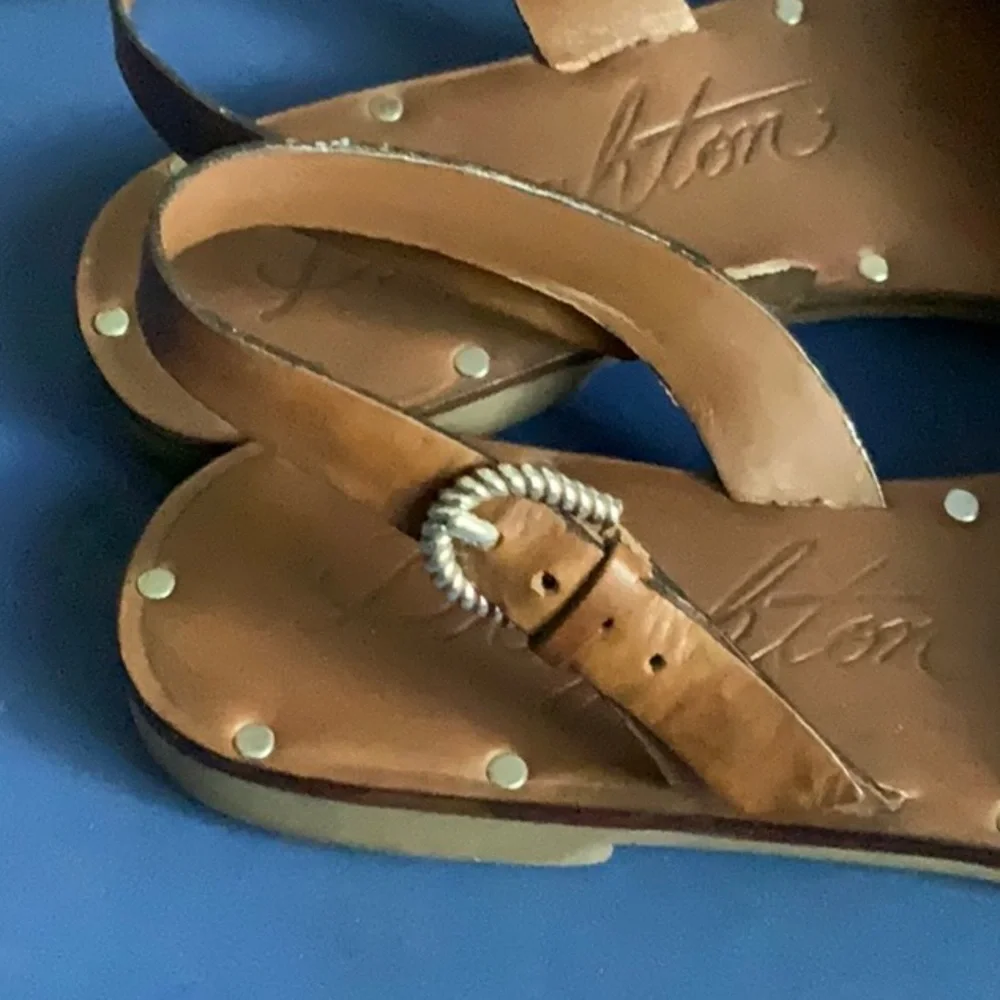 Women’s, Brighton, Leather, Asbury Sandals, Color Carmel, Size 7 - Picture 3 of 5